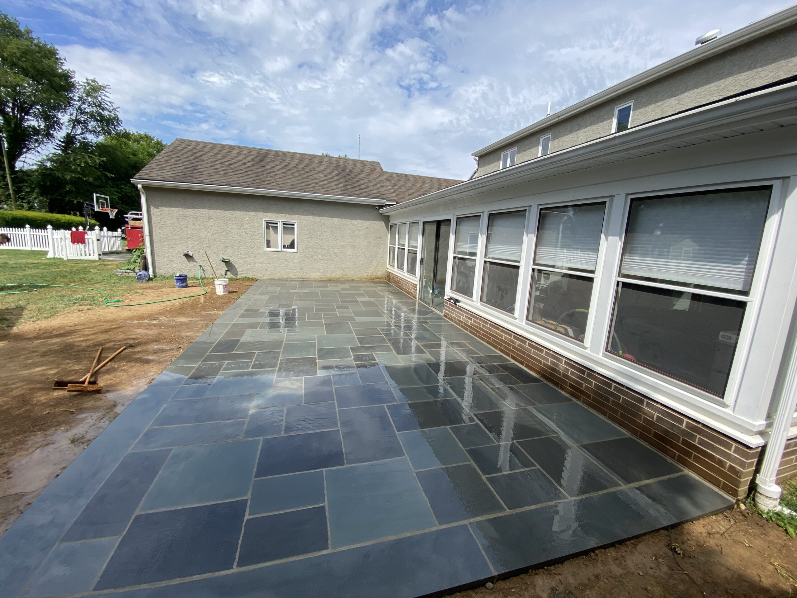 Custom patio outdoor living space