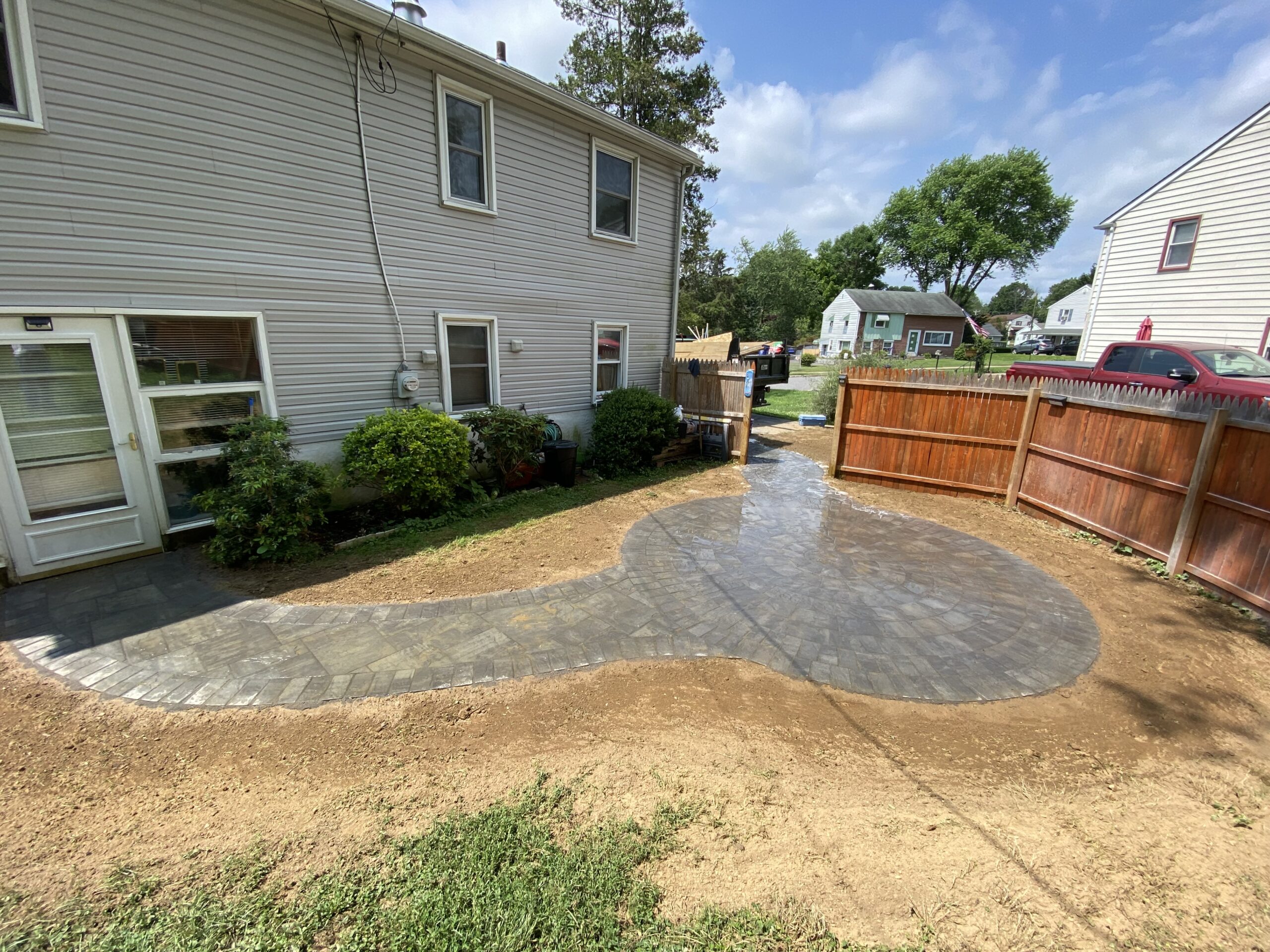 Paver walkway installation